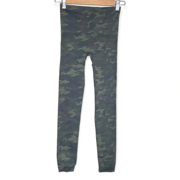 Spanx Green Camo Look At Me Now Seamless 7/8 Tight Leggings Women's Size Small - Picture 2 of 11